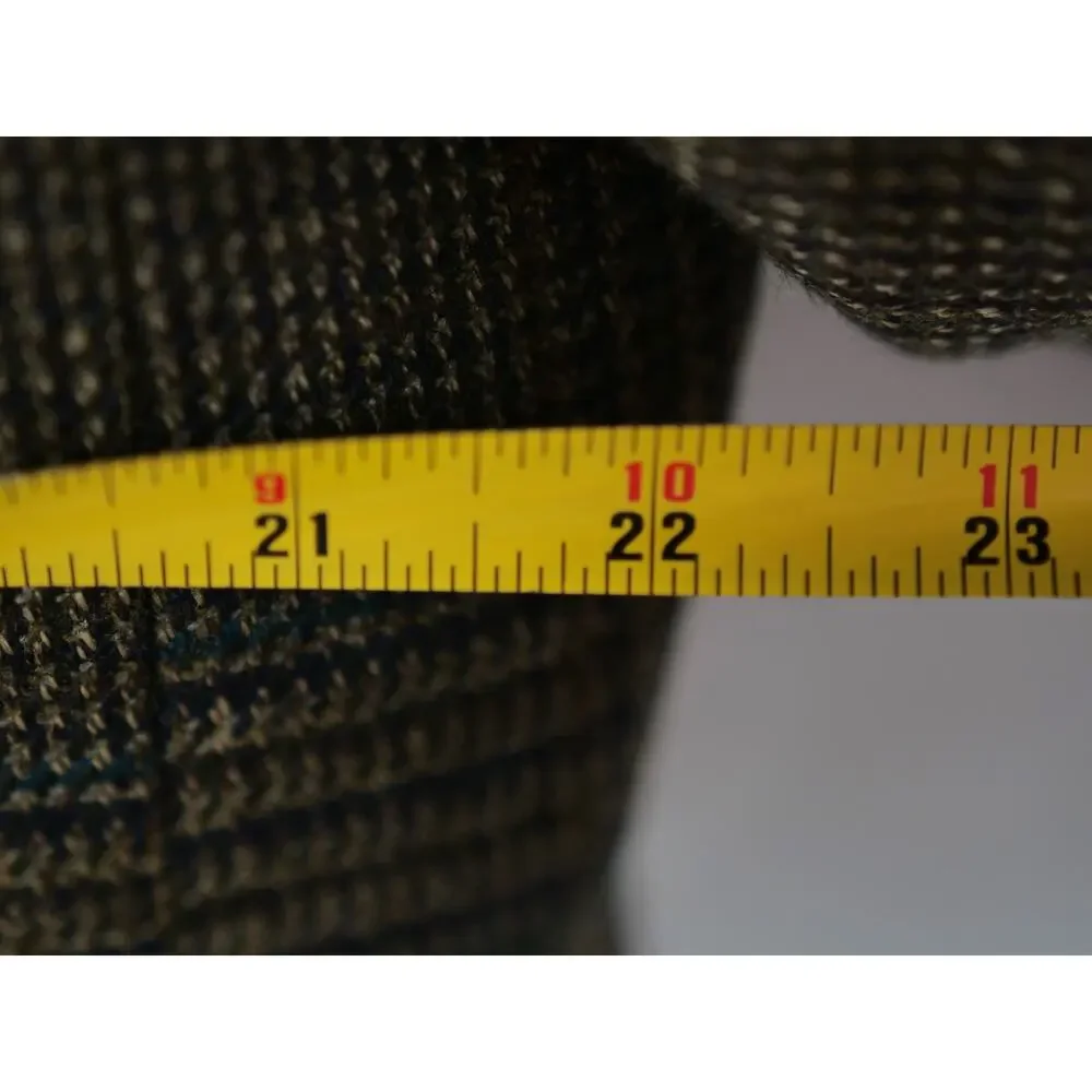Chaps Ralph Lauren Mens Wool Blazer Brown 42R Sport Coat Plaid Vintage